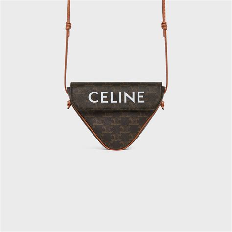 celine canvas crossbody|celine triomphe canvas triangle bag.